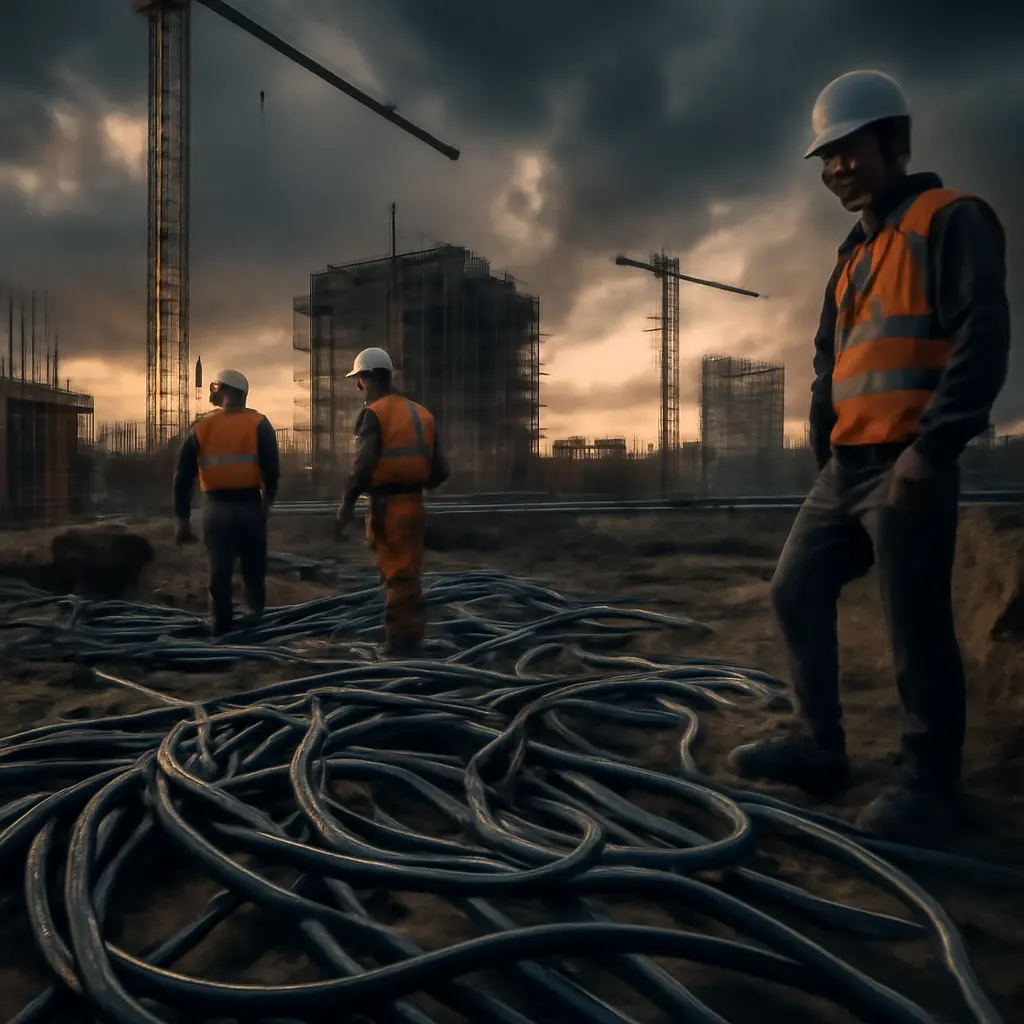 Ошибки при монтаже Ошибки на стройплощадке: неправильно проложенные кабели и трубы